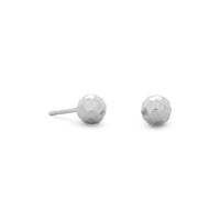 Thumbnail for 4mm Hammered Ball Earrings