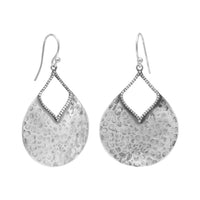 Thumbnail for Oxidized Hammered Pear Shape Earrings