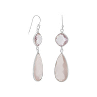 Thumbnail for Pink Amethyst and Rose Quartz Drop Earrings