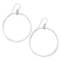 Thumbnail for Hammered Open Circle Earrings
