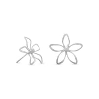 Thumbnail for Diamond Cut Flower Post Earrings