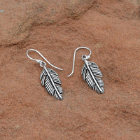 Thumbnail for Oxidized Pinna Feather Earrings