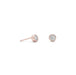 14 Karat Rose Gold Plated Stud Earrings with Bezel Set CZs