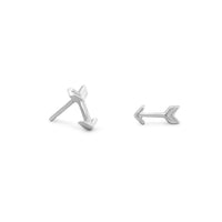 Thumbnail for Rhodium Plated Small Arrow Earrings