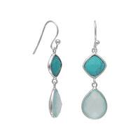 Thumbnail for Stabilized Turquoise and Sea Green Chalcedony Drop Earrings