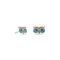 Thumbnail for Enamel Owl Stud Earrings