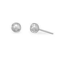 Thumbnail for Rhodium Plated 6mm Ball Stud Earrings