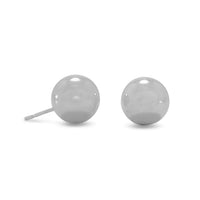 Thumbnail for Rhodium Plated 10mm Ball Stud Earrings