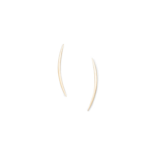 14K Gold Plated Crescent Post Earrings