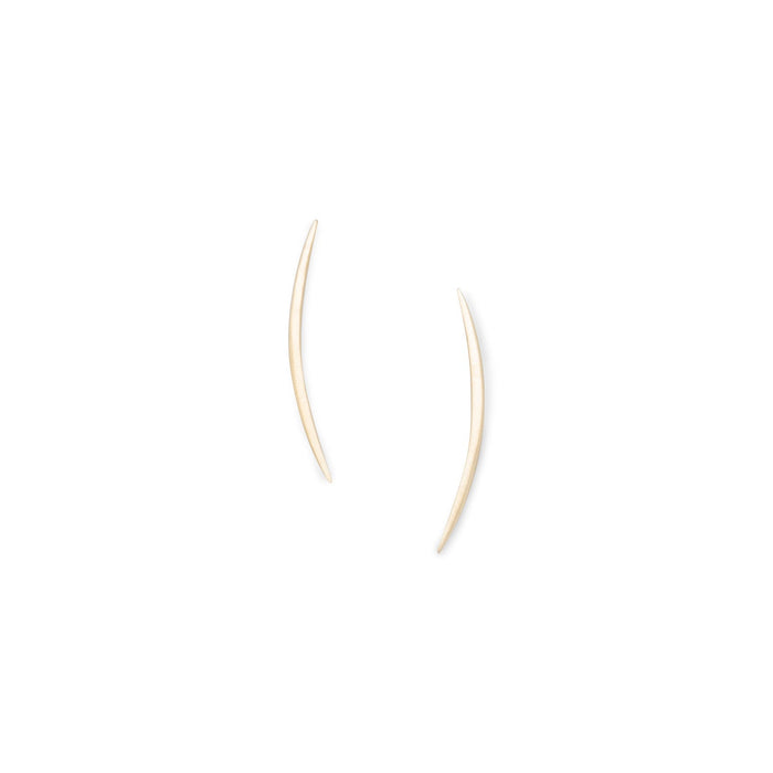 14K Gold Plated Crescent Post Earrings