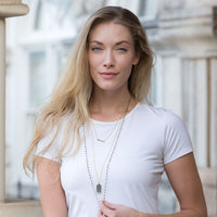 Thumbnail for 14 Karat Gold Plated Double Strand Iolite and Labradorite Necklace