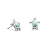 Thumbnail for Larimar Turtle Stud Earrings