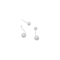 Thumbnail for Polished 2 Bead Front Back Earrings