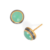 Thumbnail for Two Tone Chalcedony Stud Earrings