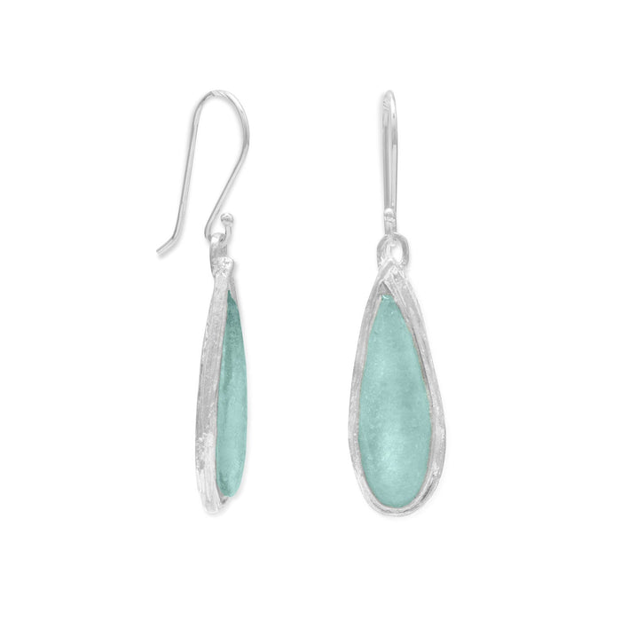 Ancient Roman Glass Pear Drop Earrings