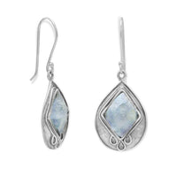 Thumbnail for Textured Pear Ancient Roman Glass Earrings