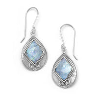 Thumbnail for Textured Pear Ancient Roman Glass Earrings