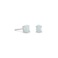 Thumbnail for Faceted Oval Aquamarine Earrings