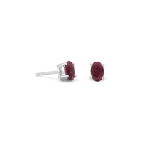 Thumbnail for Faceted Oval Corundum Earrings