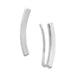 Rhodium Plated Curved Bar Ear Climbers