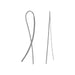 Rhodium Plated Flat Long Wire Earrings