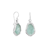 Thumbnail for Polished Pear Ancient Roman Glass Drop Earrings