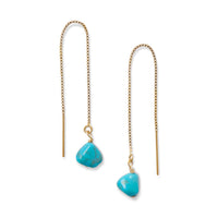 Thumbnail for Turquoise Bead Threader Earrings