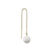 Single Cultured Freshwater Coin Pearl Threader Earring