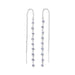 Tanzanite Bead Threader Earrings