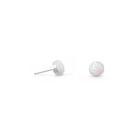 Thumbnail for Synthetic White Opal Button Studs