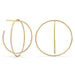 14 Karat Gold Plated 3/4 Criss-Cross Hoops