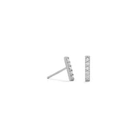 Thumbnail for Rhodium Plated Mini CZ Bar Studs