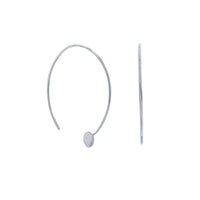 Thumbnail for Rhodium Plated Threader Dot End Earring