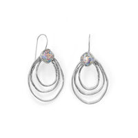 Thumbnail for Oxidized Triple Outline Ancient Roman Glass Wire Earrings