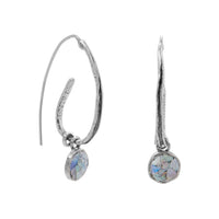 Thumbnail for Oxidized Coil Design Ancient Roman Glass Earrings