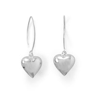 Thumbnail for Puffy Polished Heart Wire Earrings