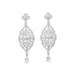 Rhodium Plated Marquise CZ Dangle Earring