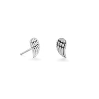 Thumbnail for Oxidized Angel Wing Stud Earrings