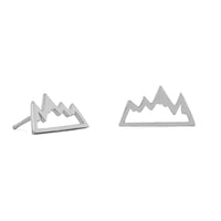 Thumbnail for Peak of Fashion! Rhodium Plated Mountain Range Earrings