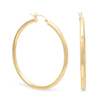 Thumbnail for 3mm x 50mm Gold Plated Click Hoop