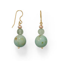 Thumbnail for Green Agate & Prehnite Earrings