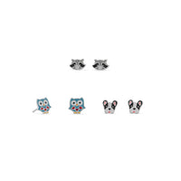 Thumbnail for Owl, Raccoon and Dog Earring Set