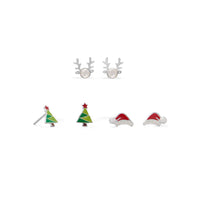 Thumbnail for Reindeer, Santa Hat and Tree Earring Set
