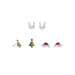 Reindeer, Santa Hat and Tree Earring Set