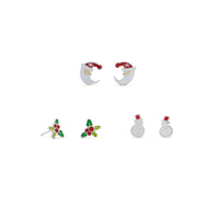Thumbnail for Santa, Holly and Snowman Earring Set