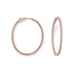 14 Karat Rose Gold Plated Oval In/Out CZ Hoop Earrings