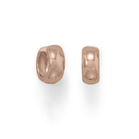Thumbnail for 14 Karat Rose Gold Plated Wide Huggie Hoop Earrings
