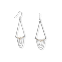 Thumbnail for Not Your Mother's Pearls! Cultured Freshwater Pearl and Bar Chain Drop Earring