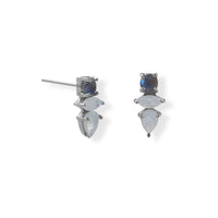 Thumbnail for Labradorite and Rainbow Moonstone Post Earring