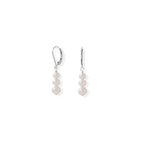 Thumbnail for Stacked Cultured Freshwater Pearl Lever Earrings